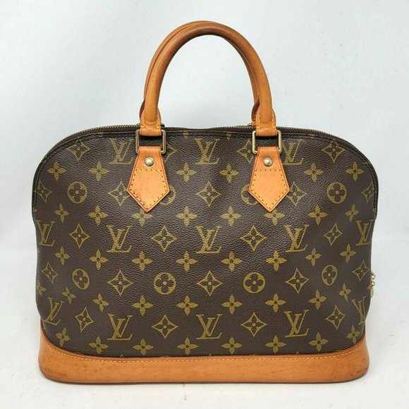 Louis Vuitton Alma PM Monogram Canvas Leather Hand Bag Authentic Vintage VI0914 - Picture 6 of 12